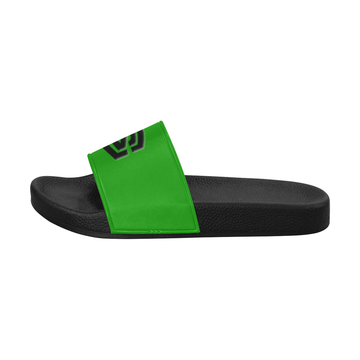 black logo Men's Slide Sandals (Model 057)