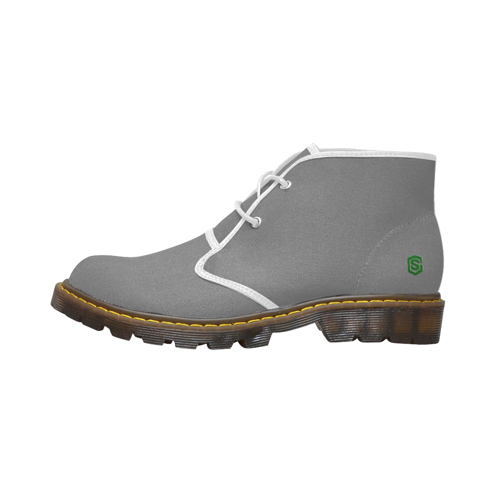 green Men's Canvas Chukka Boots (Model 2402-1)