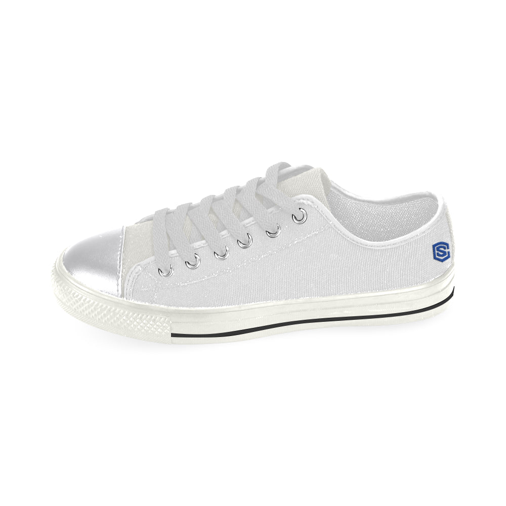 blue logo Women's Classic Canvas Shoes (Model 018)