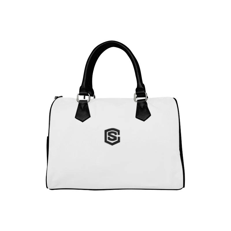 GRAY HANDBAG black logo Boston Handbag (Model 1621)