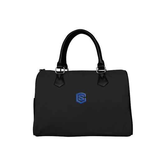 BLACK HANDBAG blue logo Boston Handbag (Model 1621)