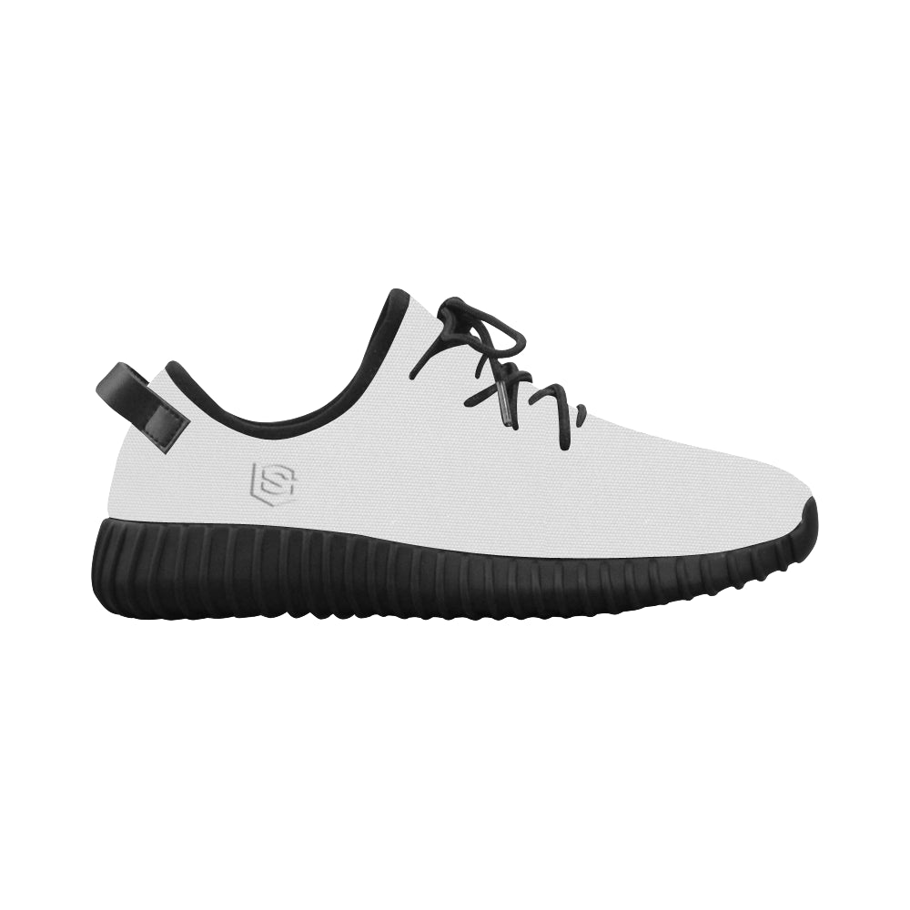 white logo Grus Men's Breathable Woven Running Shoes (Model 022)