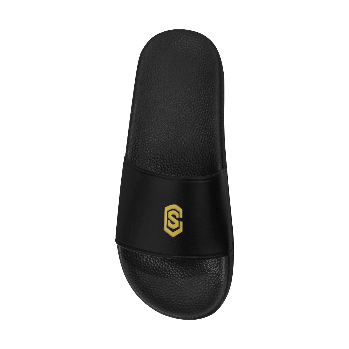 gold logo Men's Slide Sandals (Model 057)