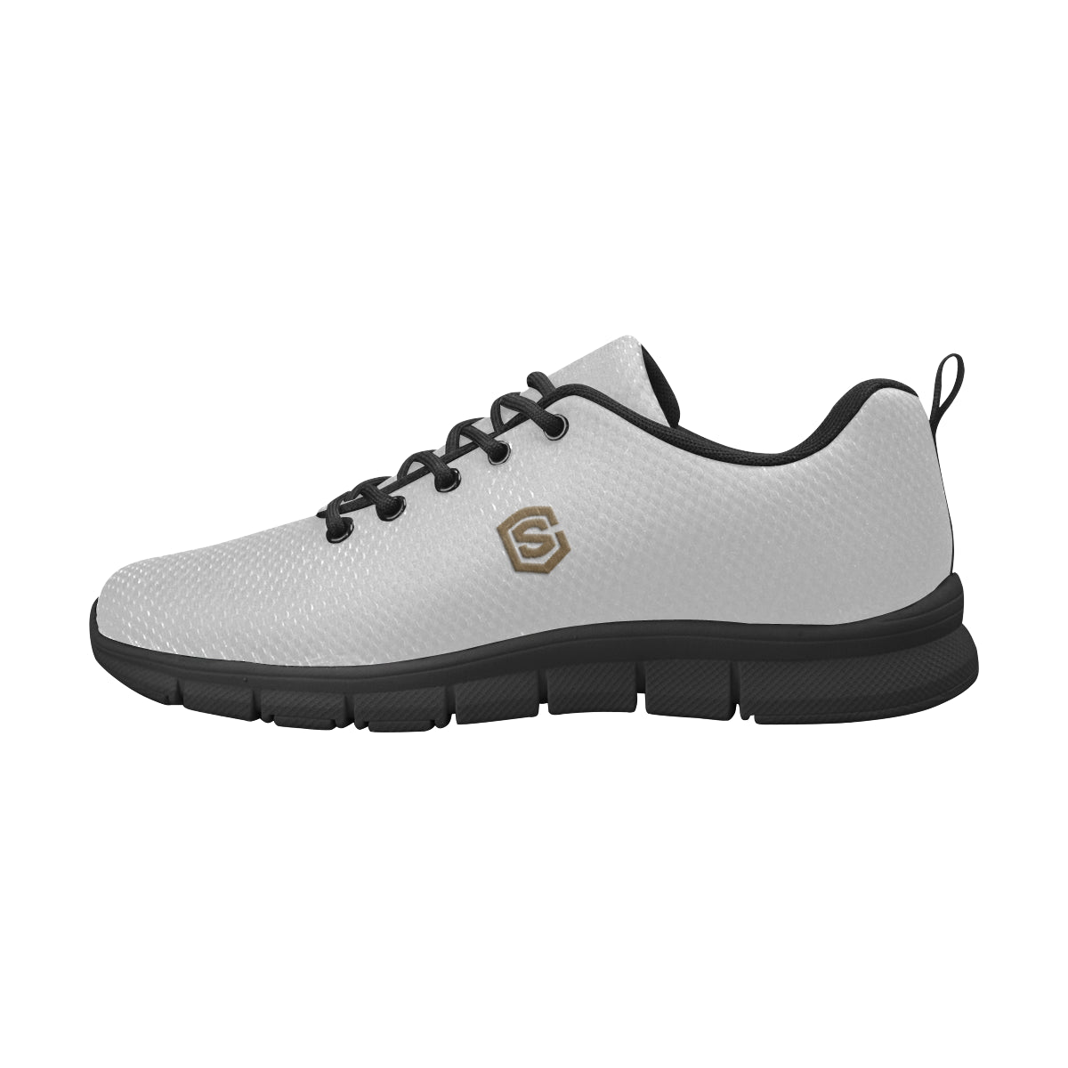 brown logo Men's Breathable Running Shoes (Model 055)