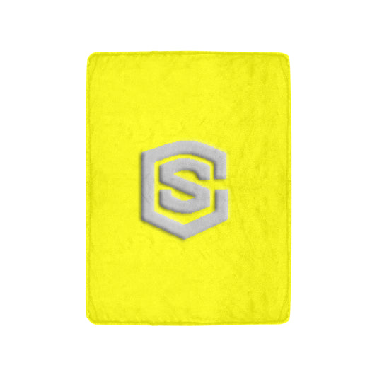 Yellow Ultra-Soft Micro Fleece Blanket with Silver Logo Ultra-Soft Micro Fleece Blanket 30"x40"