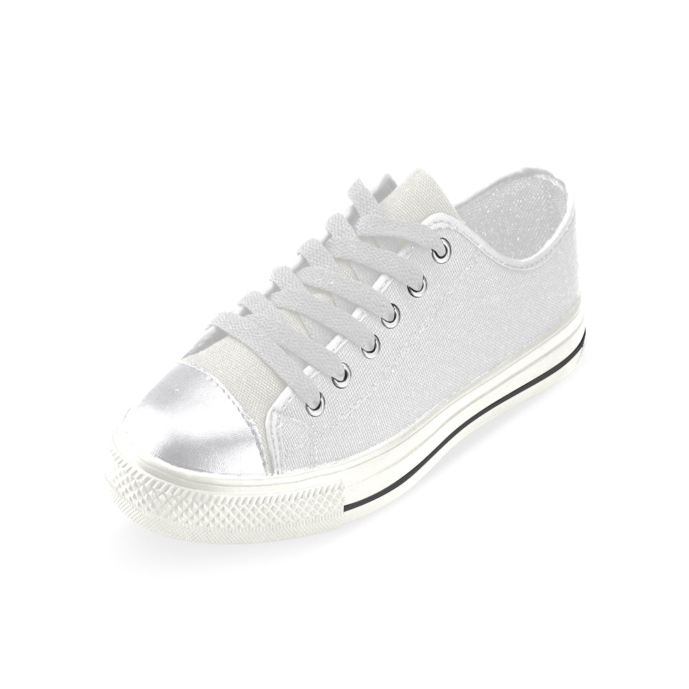red logo Women's Classic Canvas Shoes (Model 018)