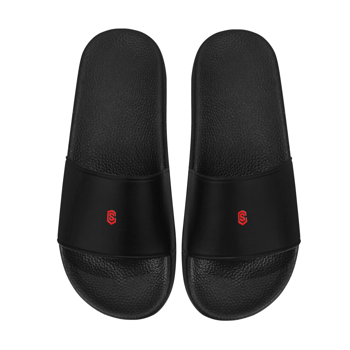 red logo Women's Slide Sandals (Model 057)