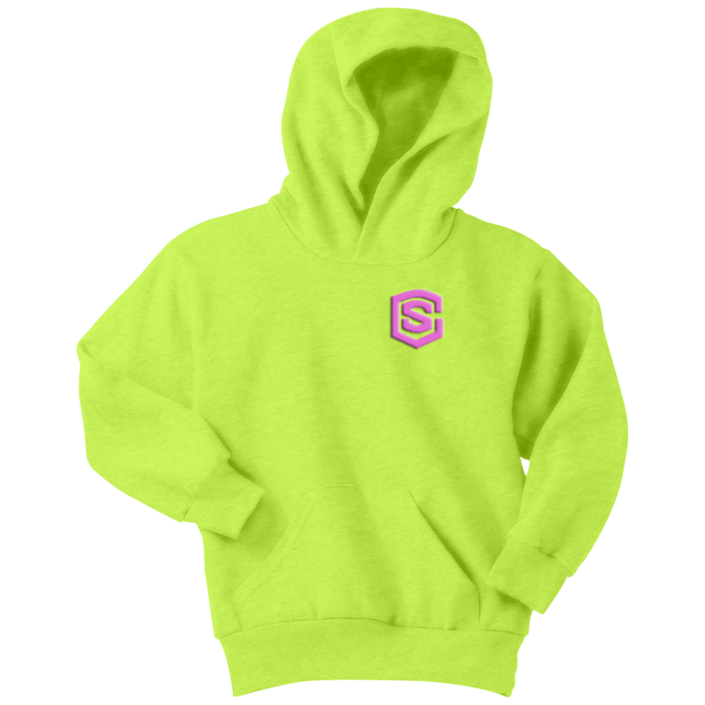 Youth Hoodie WITH PINK LOGO