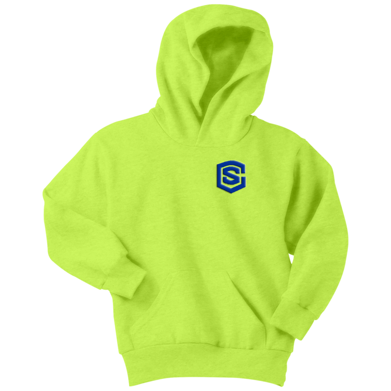 Youth Hoodie WITH BLUE  LOGO