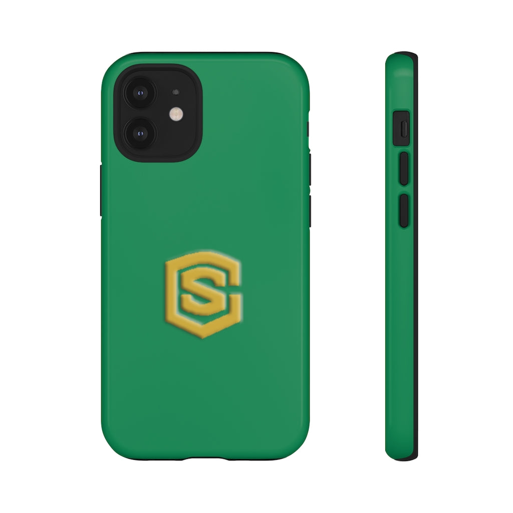 Green Tough Cases Gold Logo