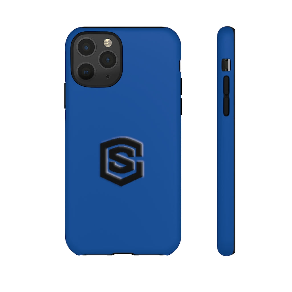 Blue Tough Cases Black Logo