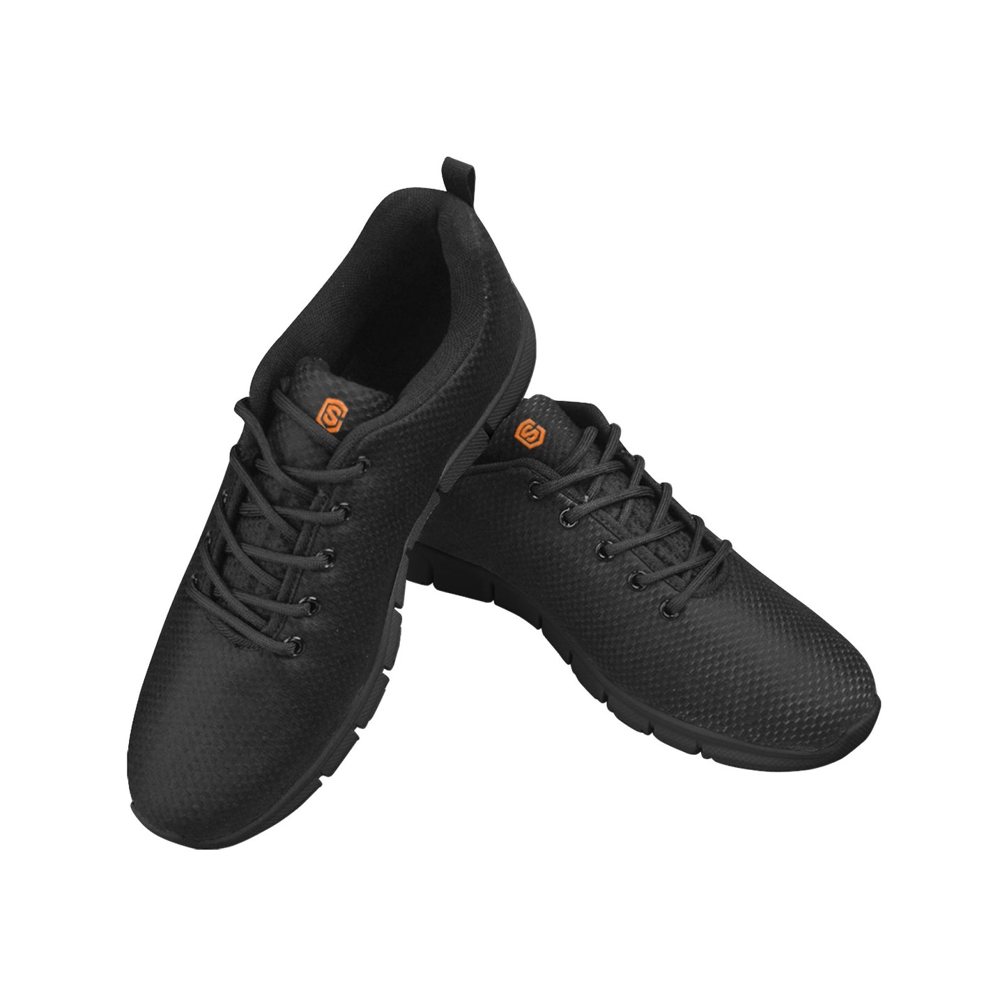 orange logo Men's Breathable Running Shoes (Model 055)