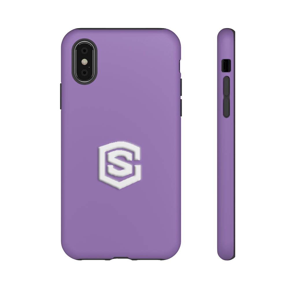 Purple Tough Cases White Logo