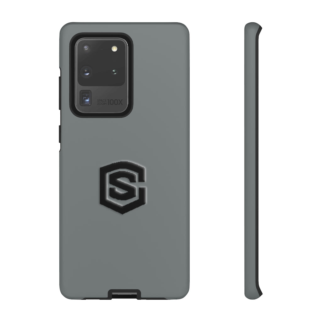 Grey Tough Cases Black Logo