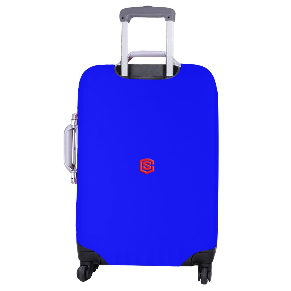 BLUE LUGGAGE COVER WITH RED LOGO Luggage Cover (Large Size) (26"-28")