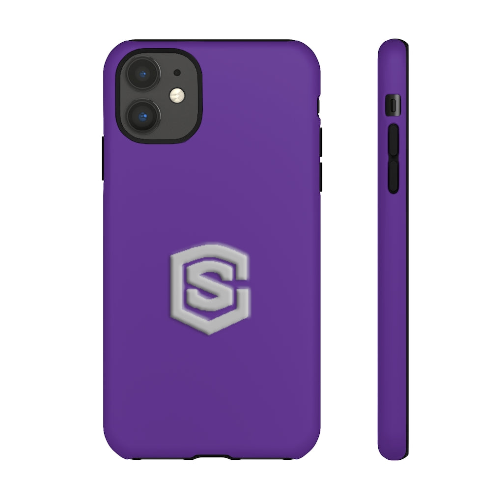 Purple Tough Cases Silver Logo