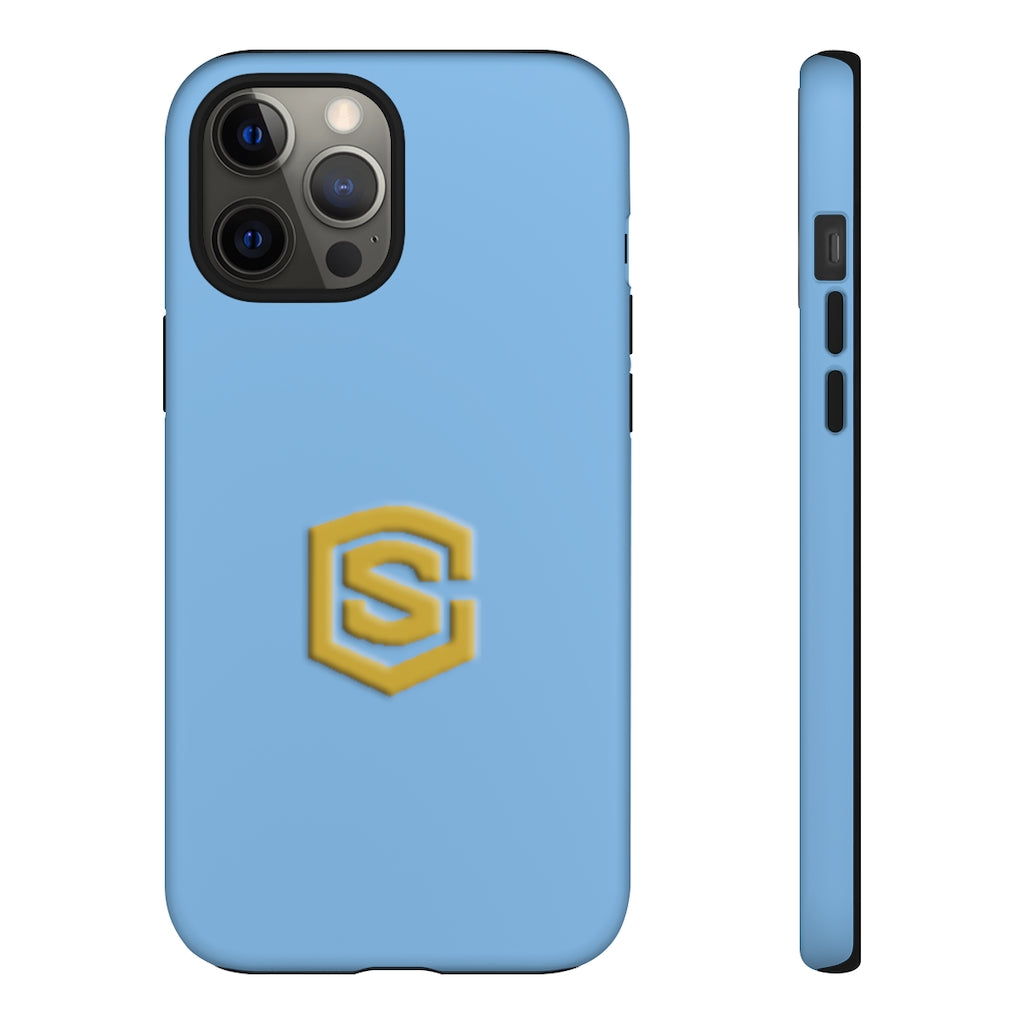 Blue Tough Cases Gold Logo