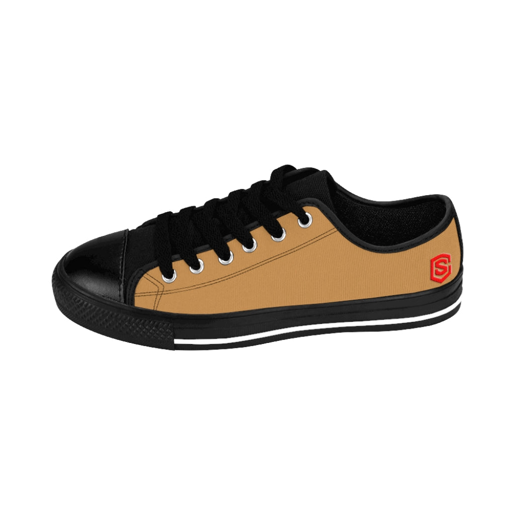 brown Women's Sneakers Red logo