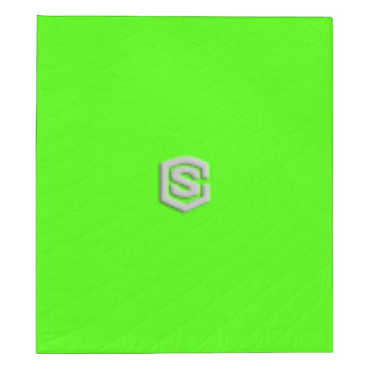 YELLOW CISTOM QUILT SELVER LOGO Custom Quilt  70" x 80"