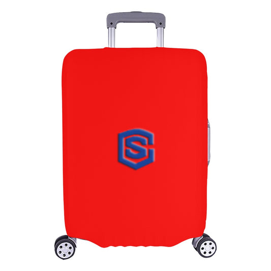 RED LUGGAGE COVER WITH BLUE LOGO Luggage Cover (Large Size) (26"-28")