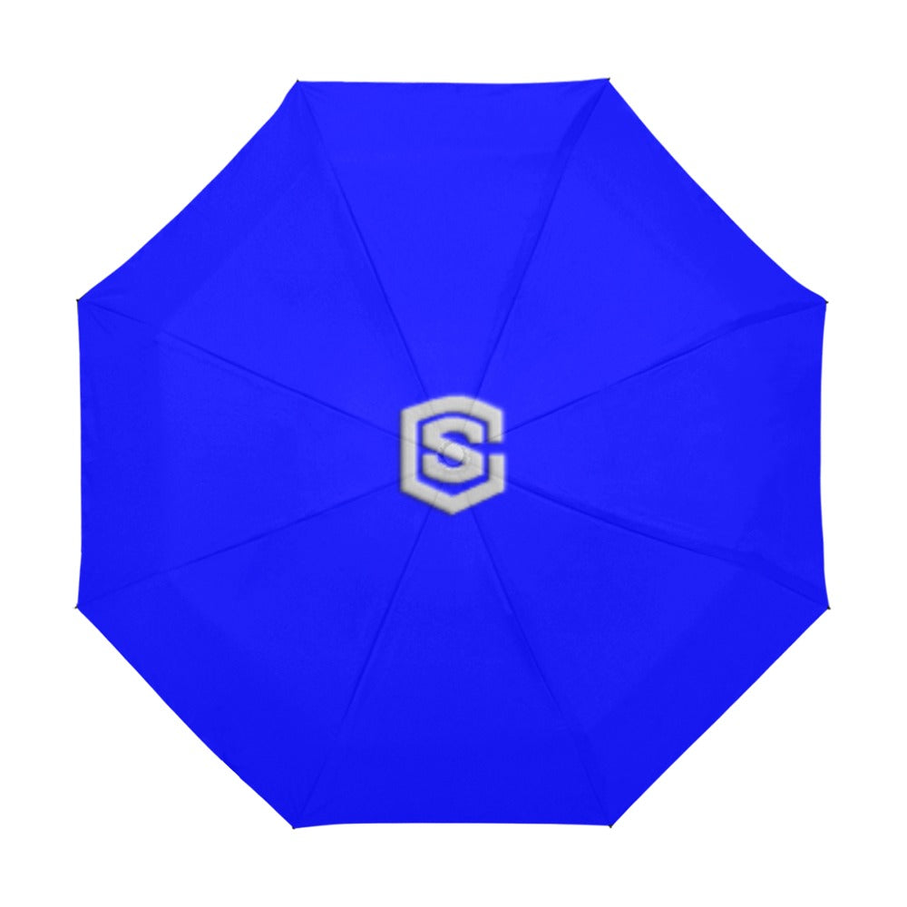 Blue Anti-UV Automatic Umbrella With Silver Logo Anti-UV Automatic Umbrella(Outside Printing)(Model U09)