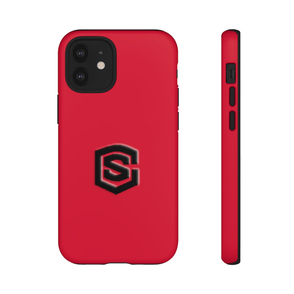 Red Tough Cases Black Logo
