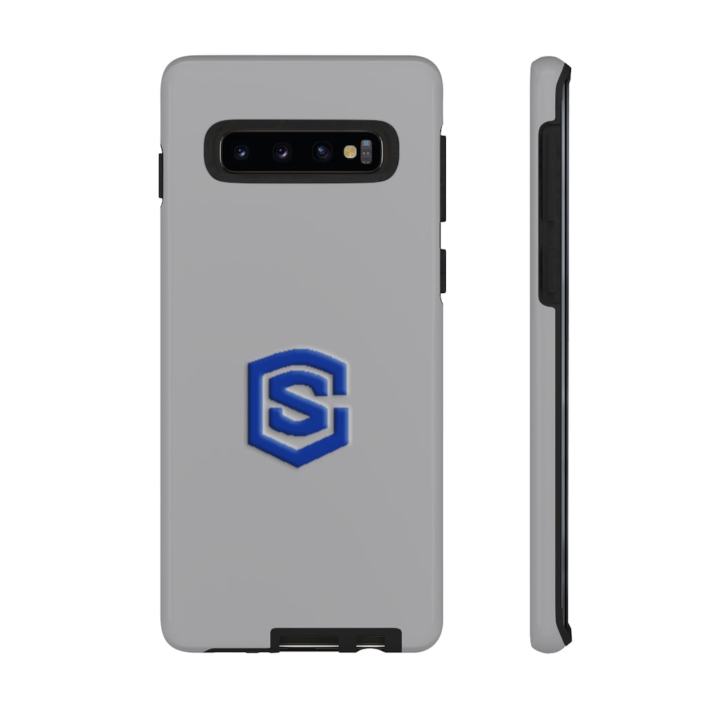 Grey Tough Cases Blue Logo