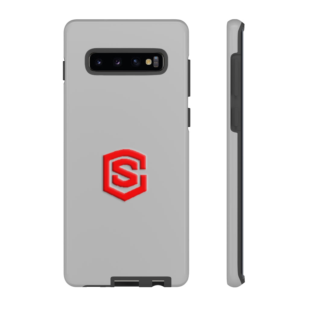 Silver Tough Cases Red Logo