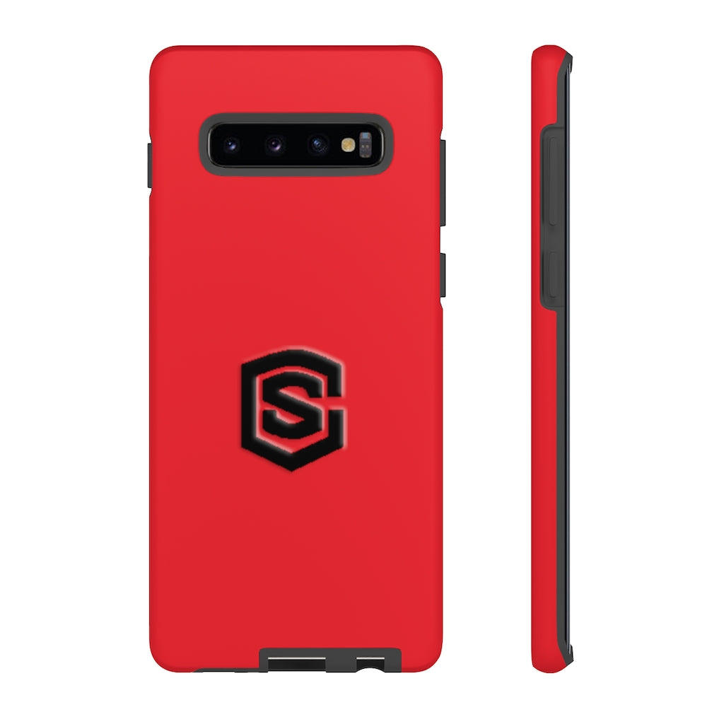 Red Tough Cases Black Logo