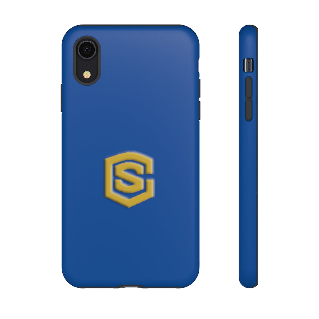 Blue Tough Cases Gold Logo