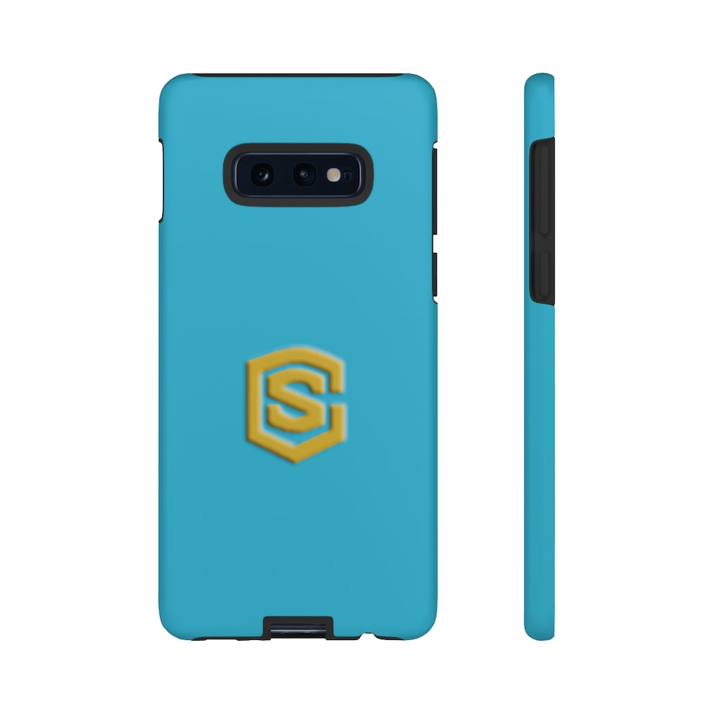 Blue Tough Cases Gold Logo