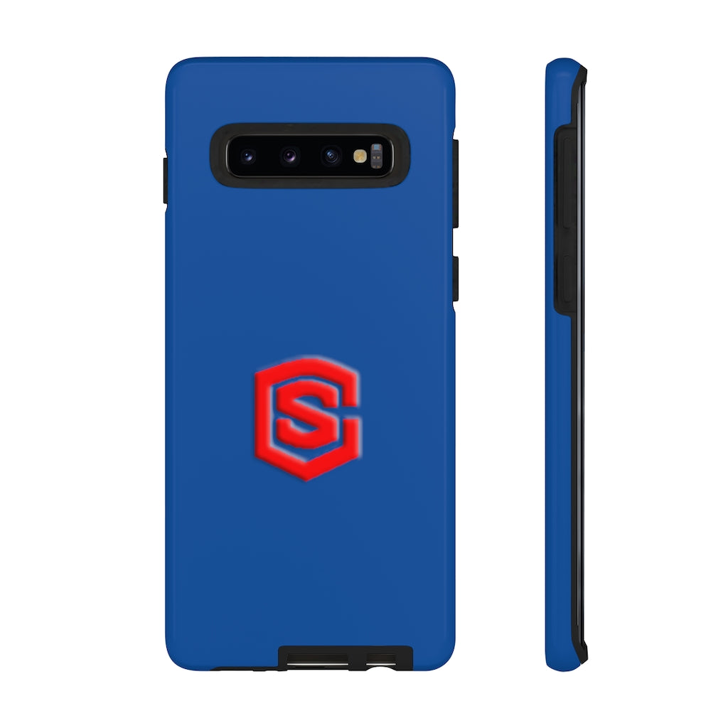 Blue Tough Cases Red Logo