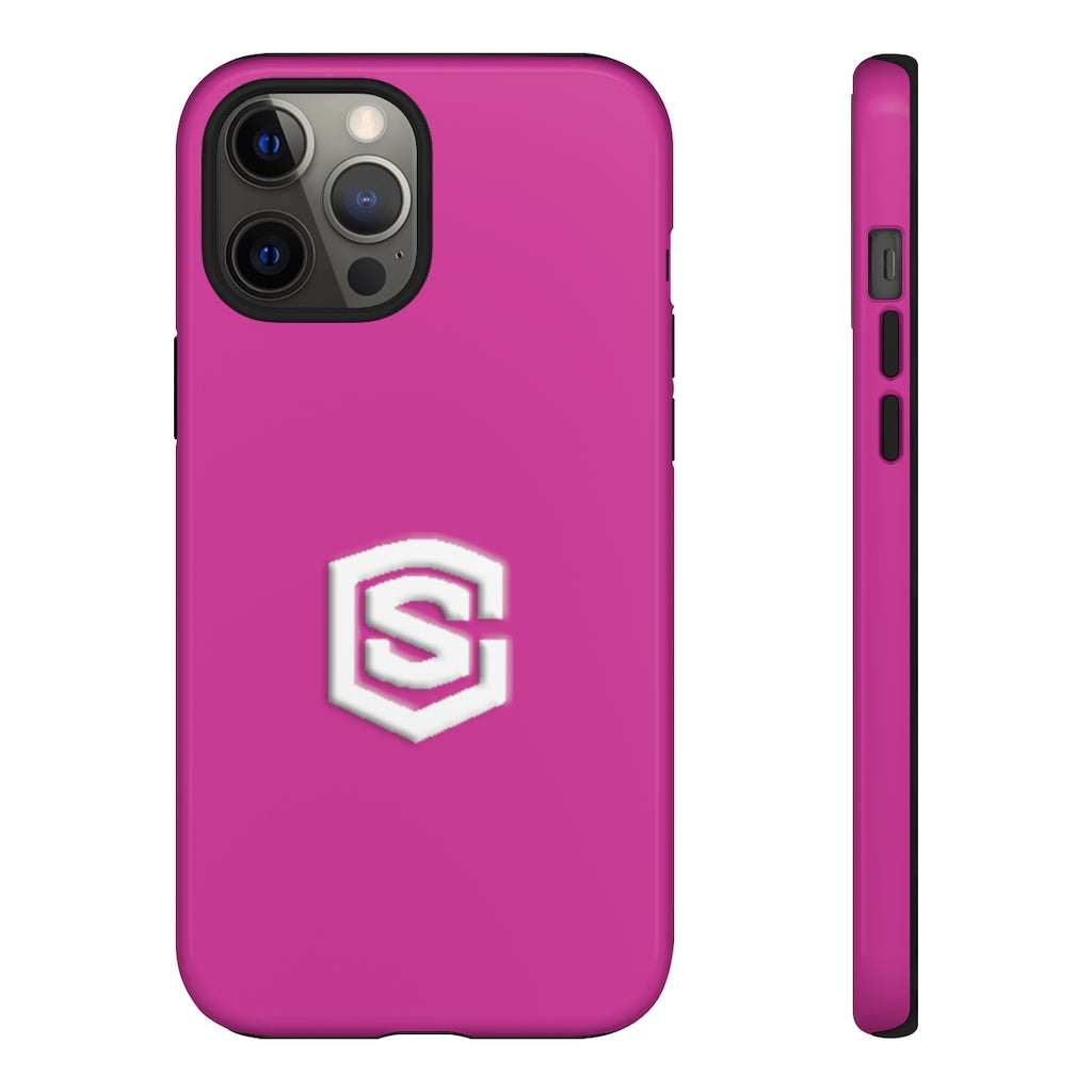 Pink Tough Cases White Logo