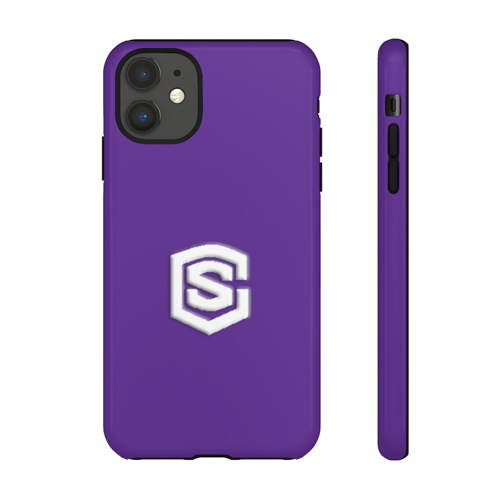 Purple Tough Cases White Logo