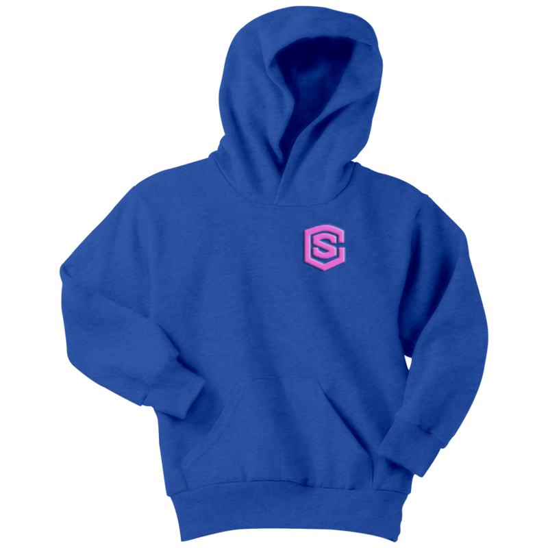 Youth Hoodie WITH PINK LOGO