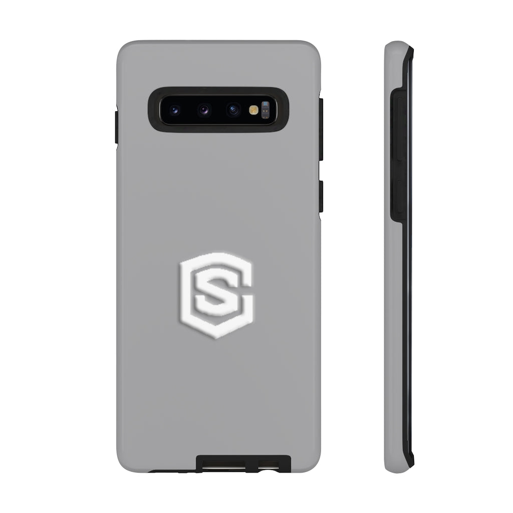 Silver Tough Cases White Logo