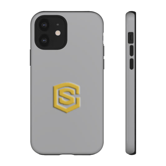 Grey Tough Cases Gold Logo