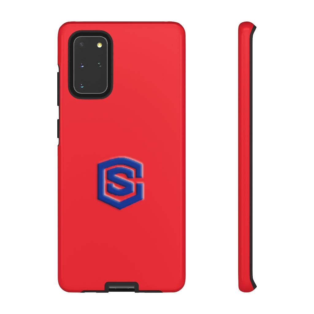 Red Tough Cases Blue Logo