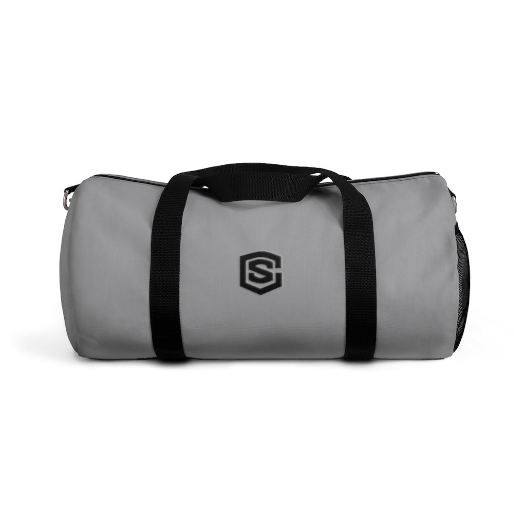 Grey Duffel Bag Black Logo