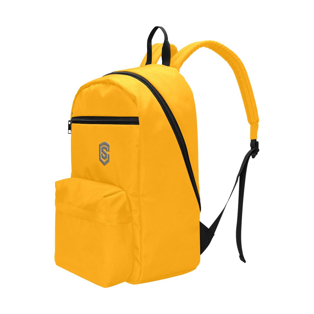 Orange Travel Backpack With Grey Logo Travel Backpack(Large Capacity)(Model 1691)