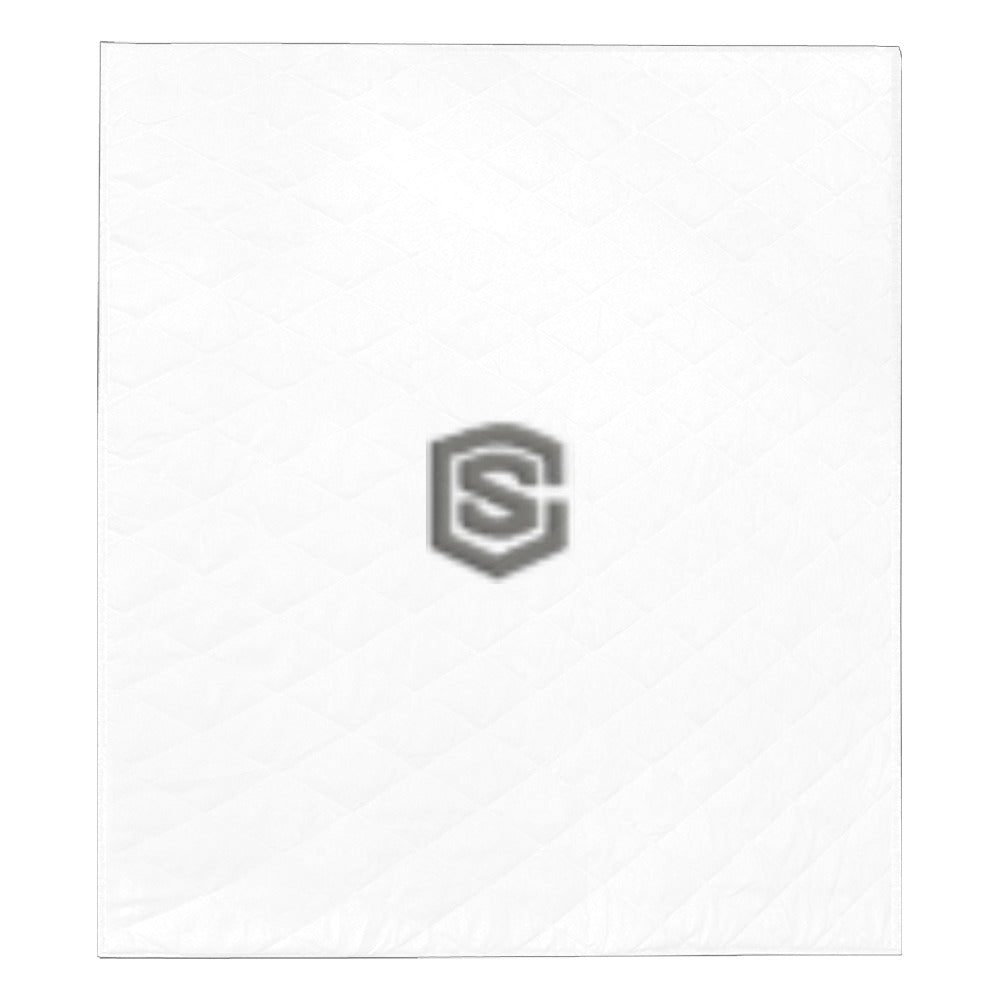 WHITE CUSTOM QUILT GRAY LOGO Custom Quilt  70" x 80"