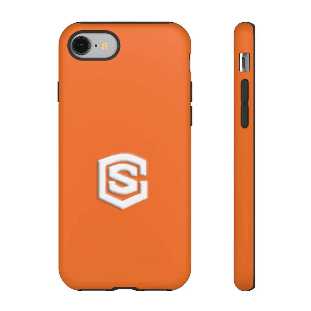 Orange Tough Cases White Logo