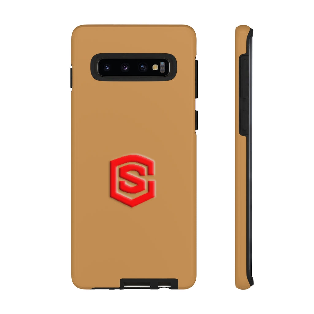 Brown Tough Cases Red Logo