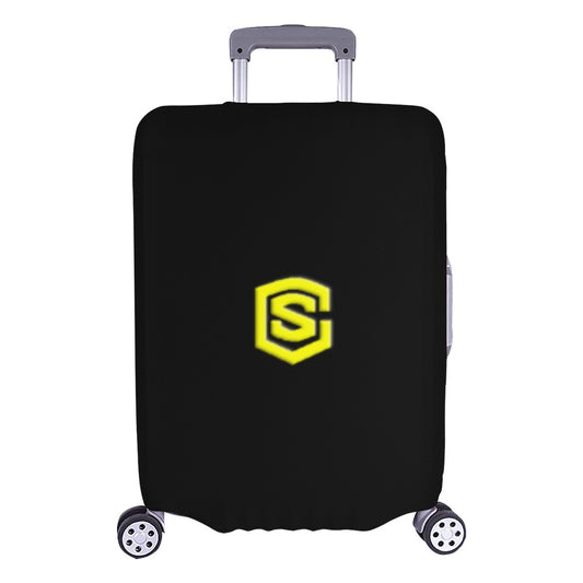 BLACK LUGGAGE COVER WITH YELLOW LOGO Luggage Cover (Large Size) (26"-28")