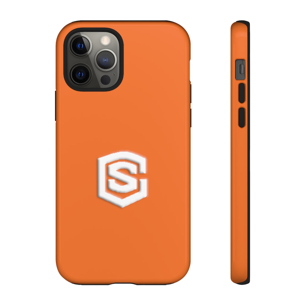Orange Tough Cases White Logo