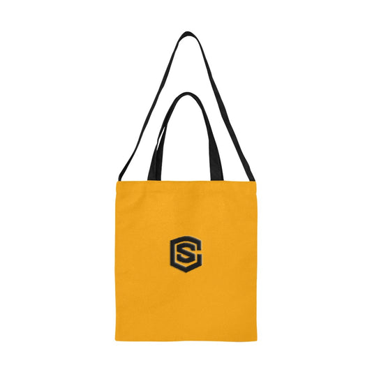 Orange All Over Print Canvas Tote Bag With Black Logo All Over Print Canvas Tote Bag(Model1698)(Medium)