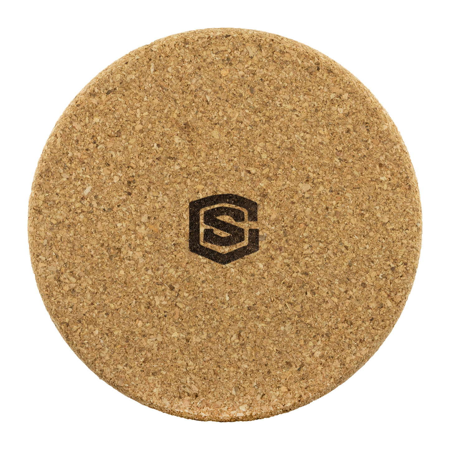 Round Cork Coaster WITH BLACK LOGO