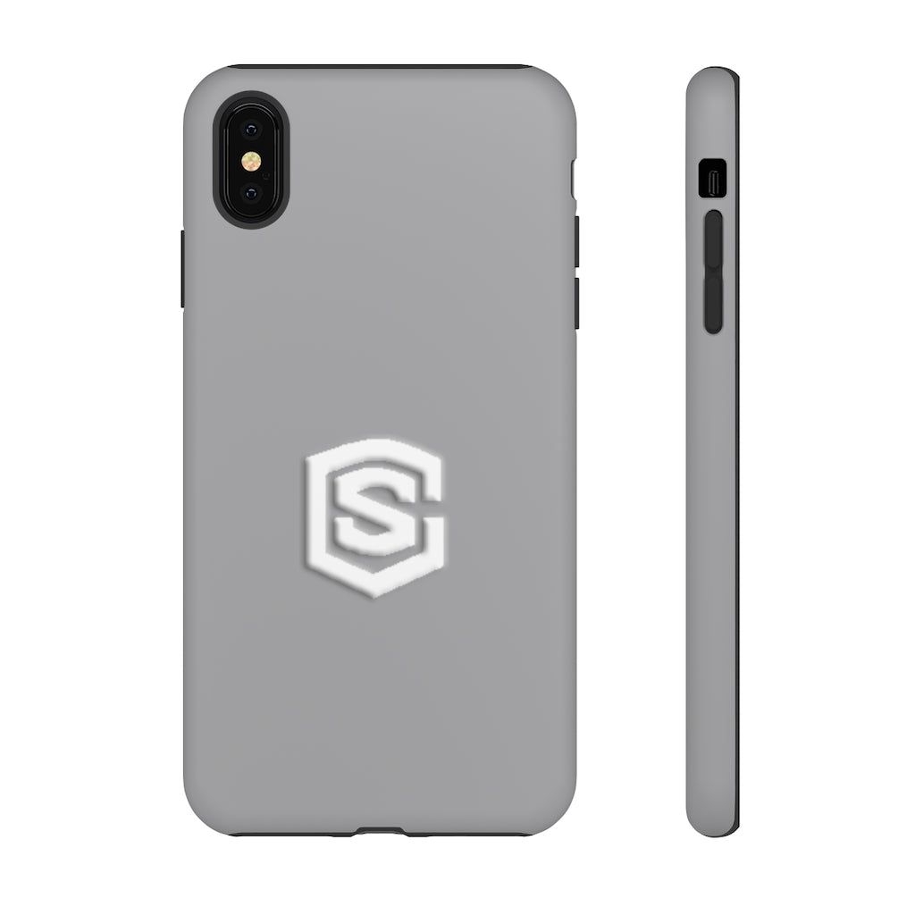 Silver Tough Cases White Logo