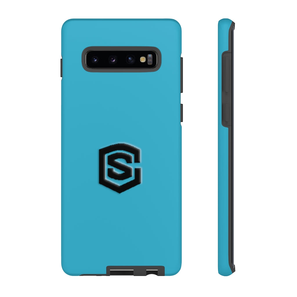 Blue Tough Cases Black Logo