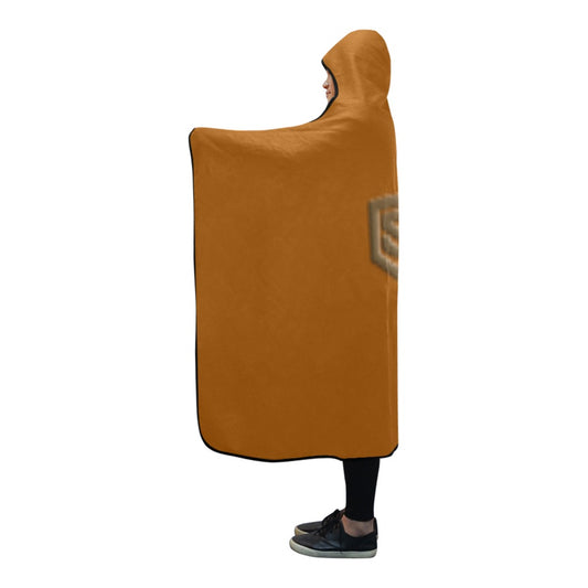 Brown Hooded Blanket 80"x56" with Brown Logo Hooded Blanket 80"x56"